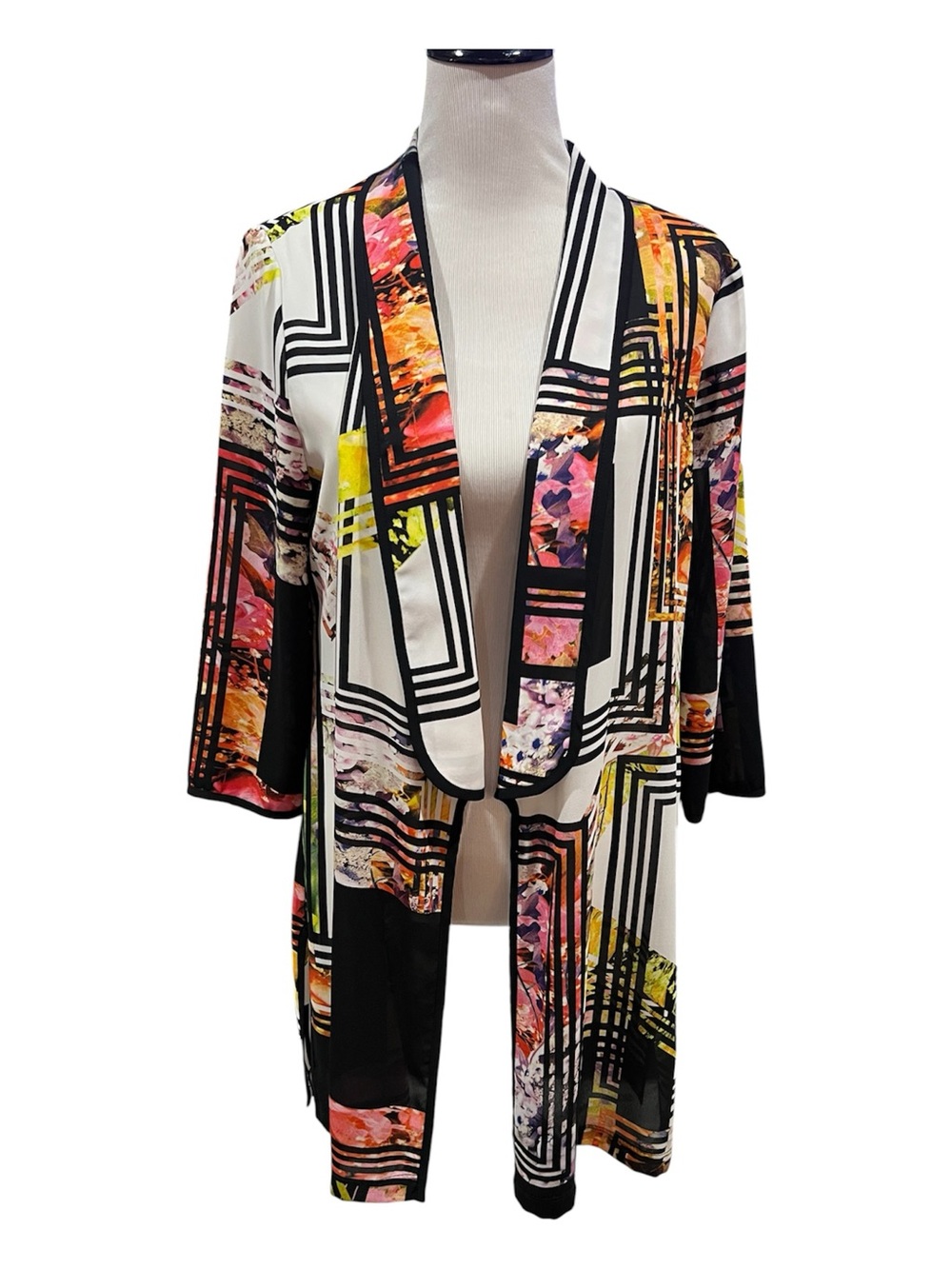 Frank Lyman Montreal Abstract Print Lightweight Chiffon Jacket Size 10